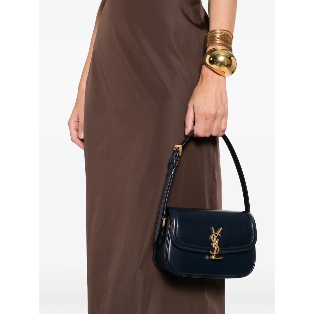 Saint Laurent Mini Solferino Shoulder Bag In Black