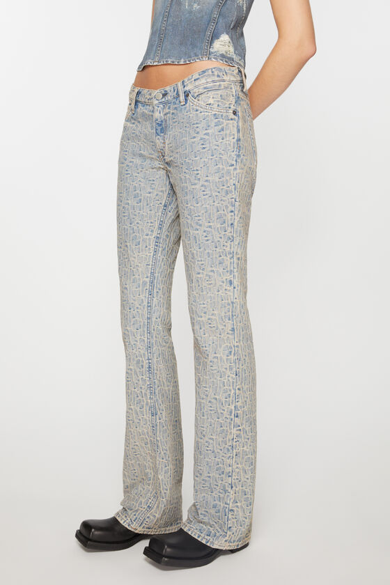Acne Studios Low-rise Flared Jeans In Gray
