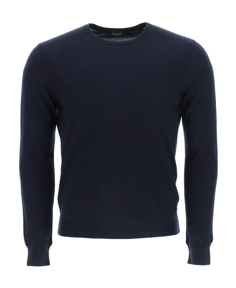 Drumohr Crew Neck Lightweight Jumper In Black