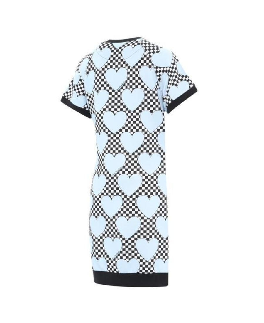 Moschino Love Printed T-shirt Dress In Blue