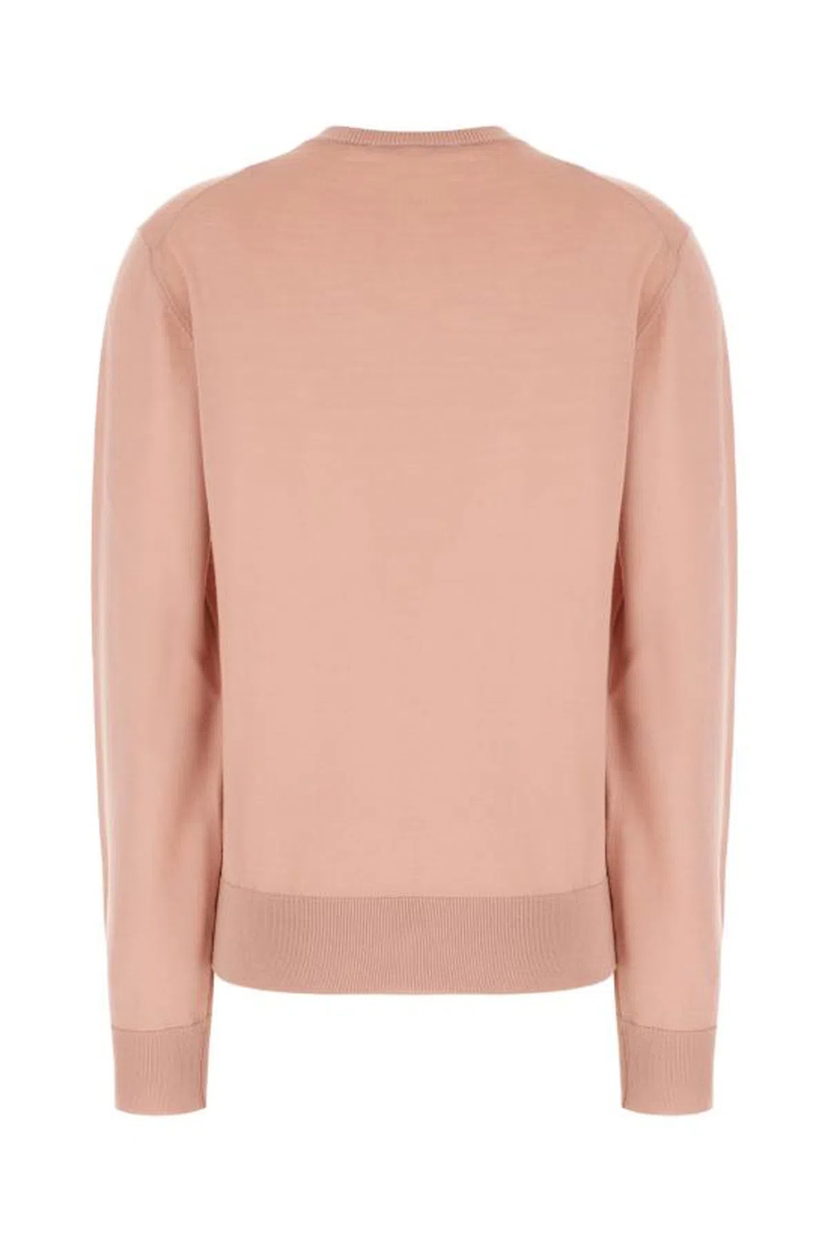 Dolce & Gabbana Virgin Wool Crewneck Cardigan In Nude