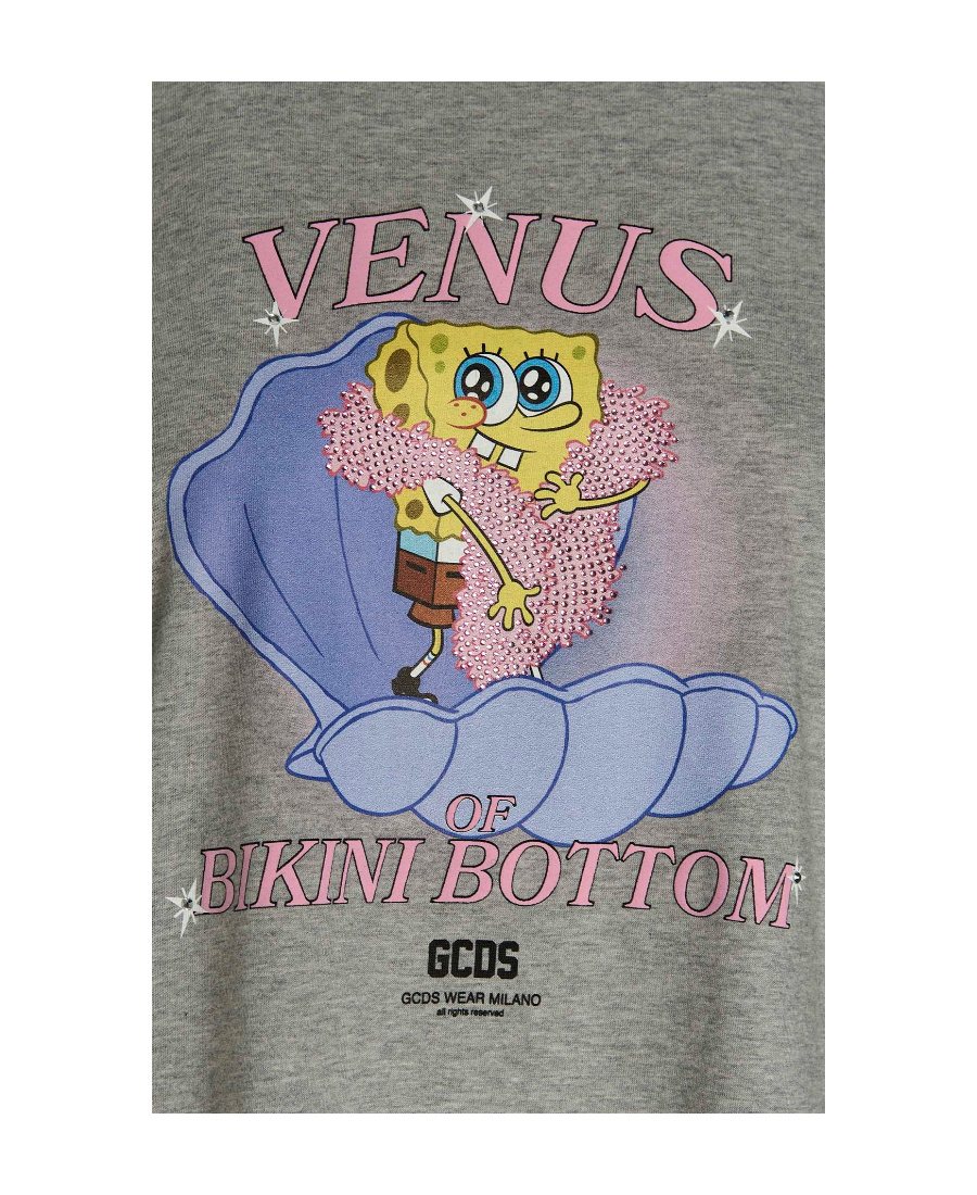 Gcds X Spongebob Squarepants Printed T-shirt In Gray