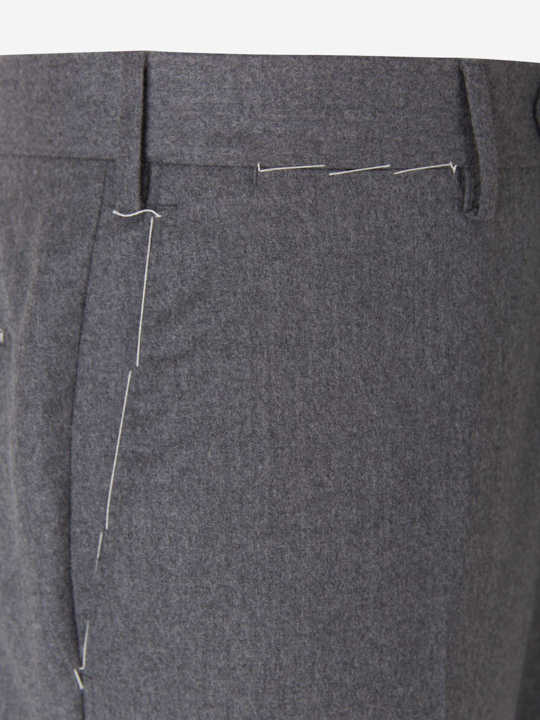 Pt01 Mid-waist Casual Pants In Black