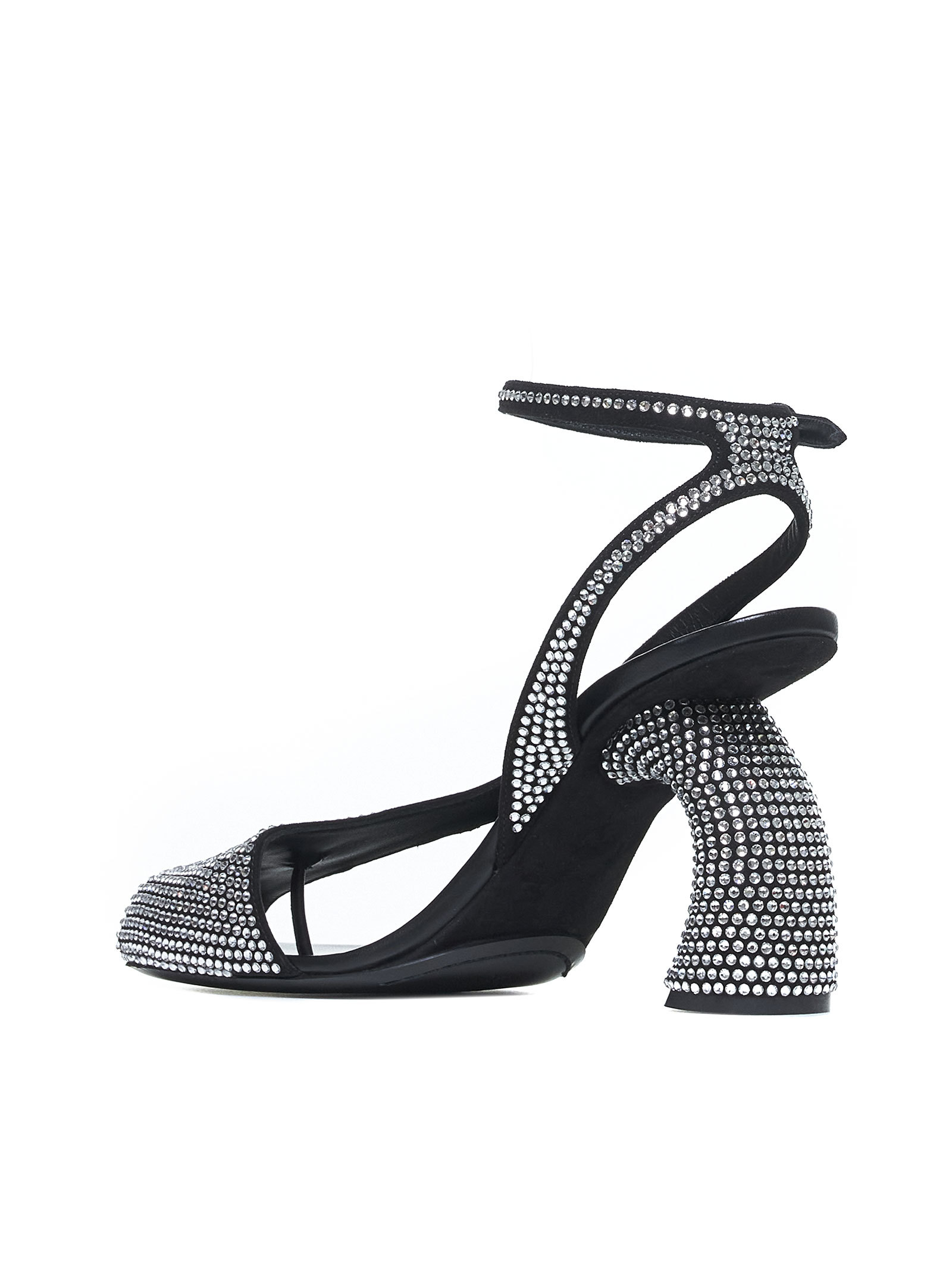 Shop Dries Van Noten Square-headed High-heeled Sandals In Black