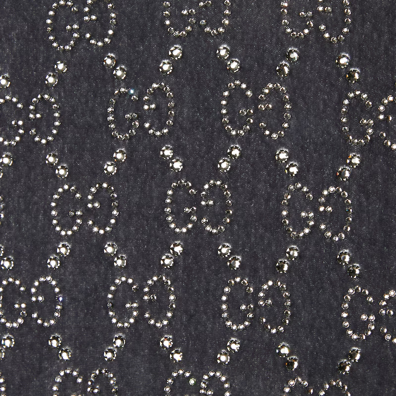 Gucci Gg Crystal Embroidered Jumpsuit In Gray