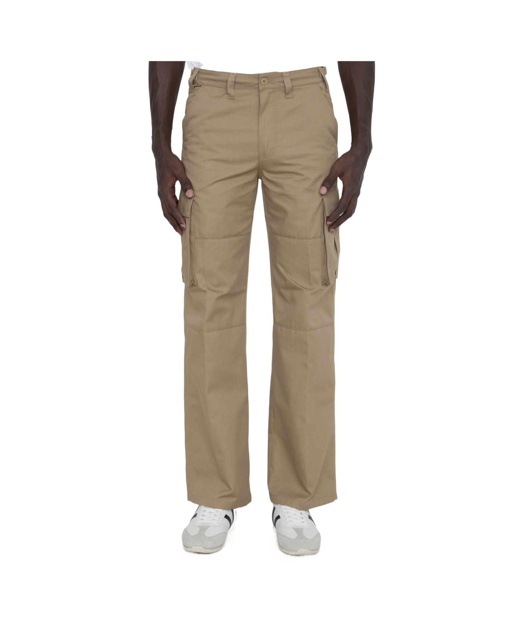 Celine Cotton Blend Cargo-trousers In Brown