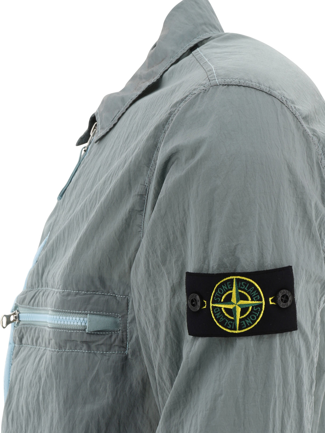 STONE ISLAND COMPASS-PATCH ZIP-UP JACKET