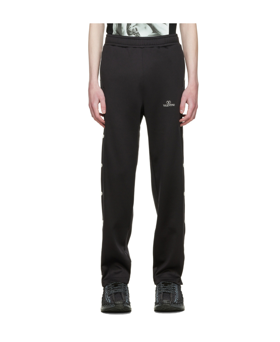Valentino Logo-print Slip-on Track Pants In Black