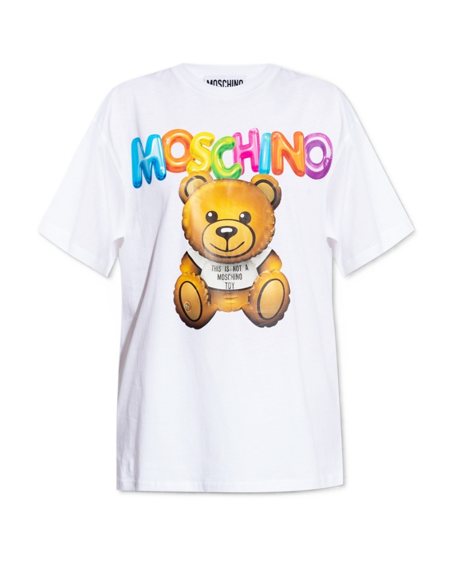 MOSCHINO OPEN-NECKED BLACK SHIRT