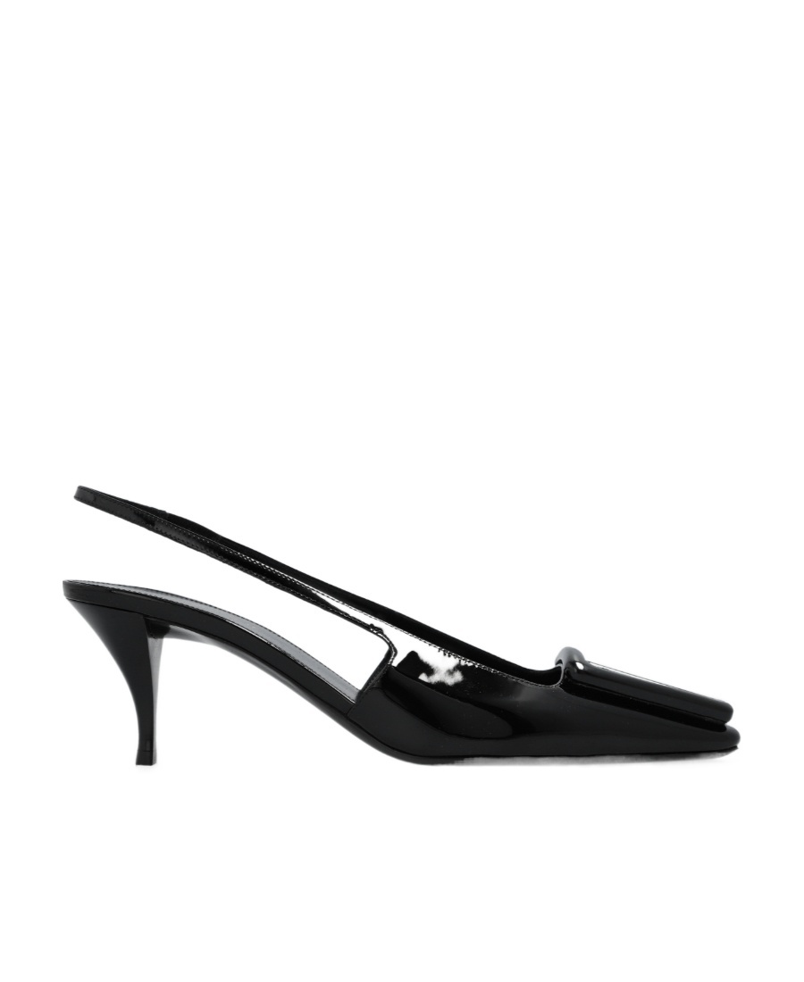 Saint Laurent 24 Slingback Pumps In Patent Leather In Black