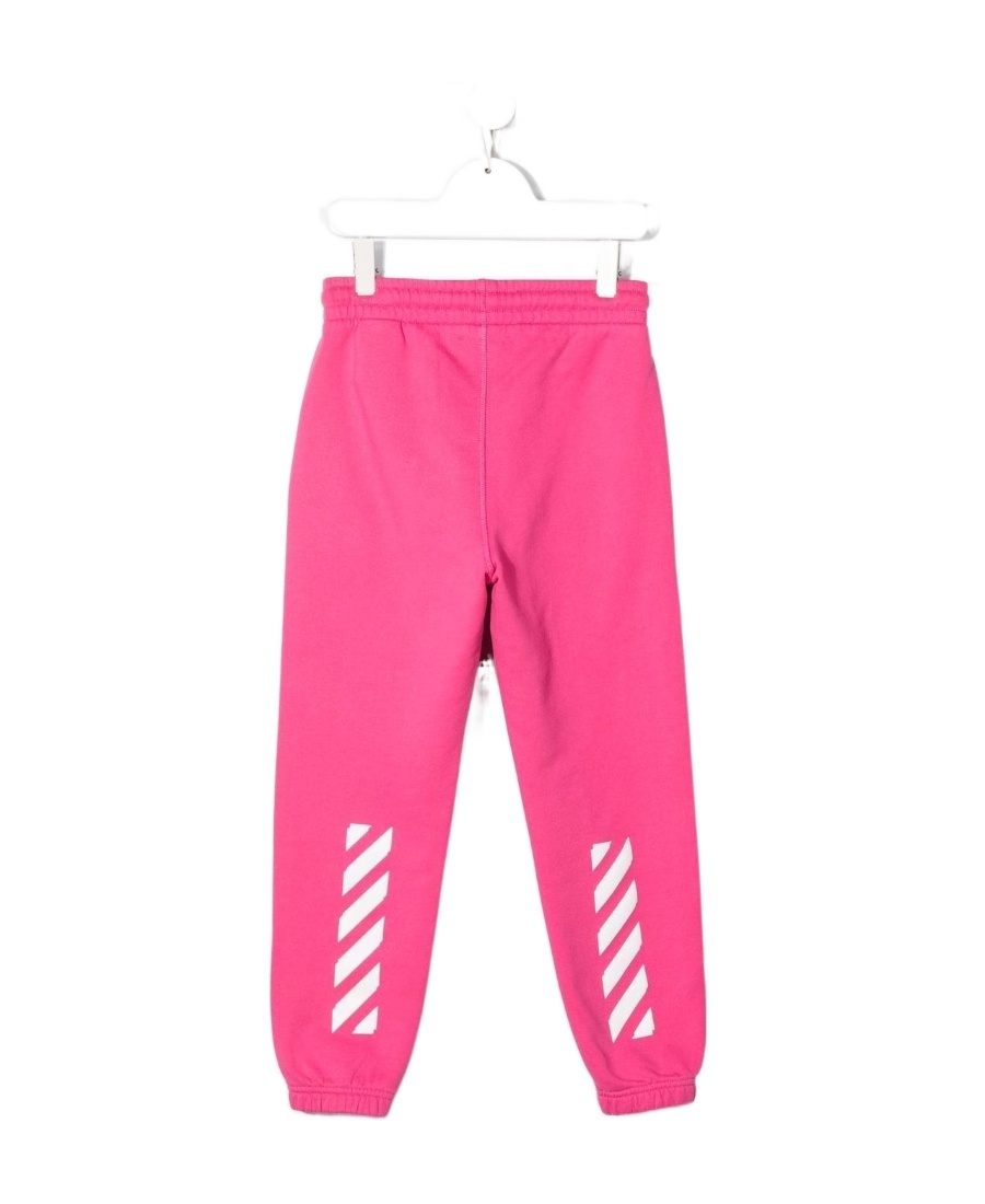 Off-white Logo-print Drawstring Tracksuit Bottoms In Pink