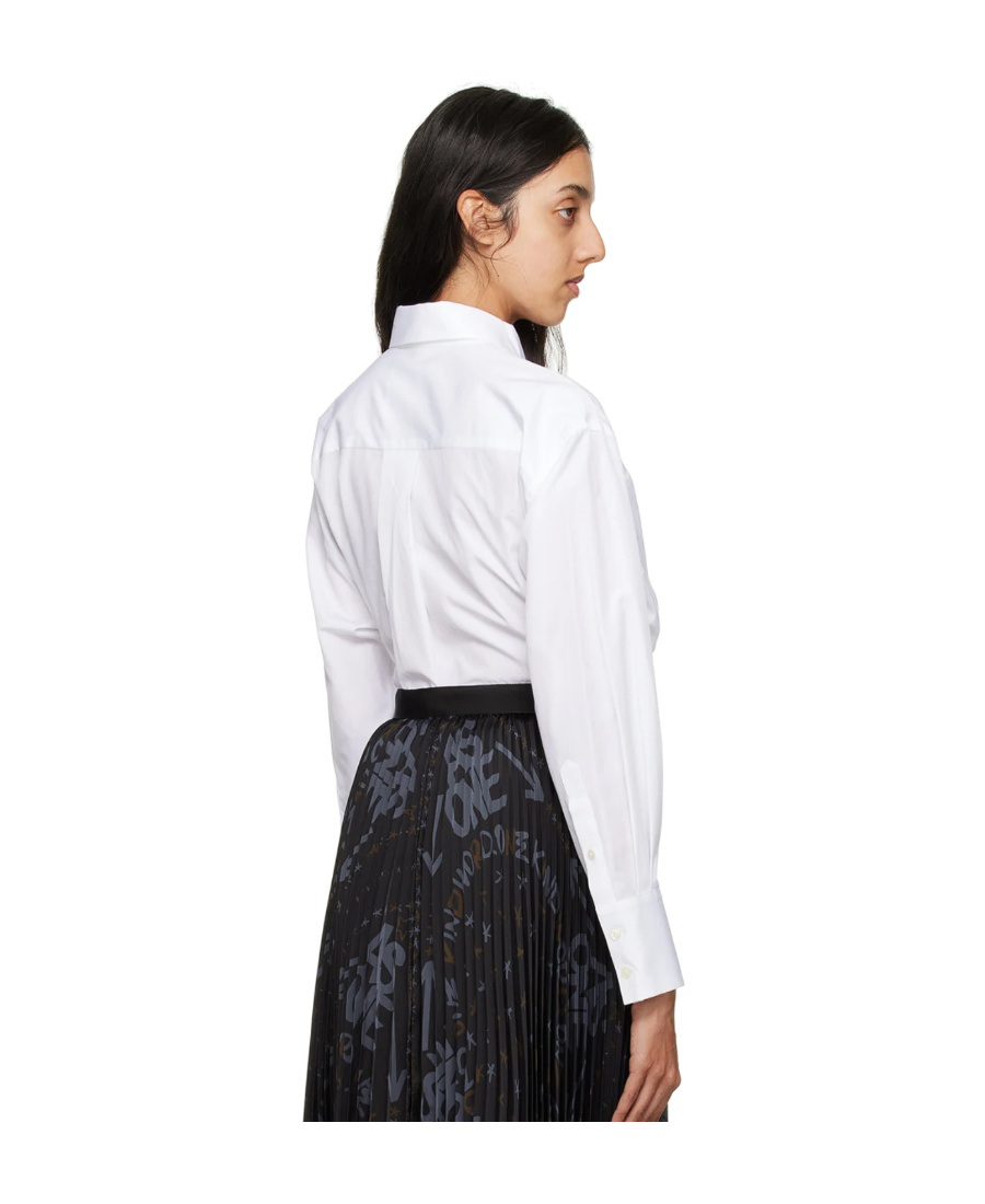 Shop Sacai Long-sleeved Shirt In White