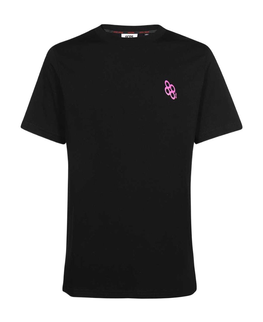 Gcds Graphic-print Cotton T-shirt In Black