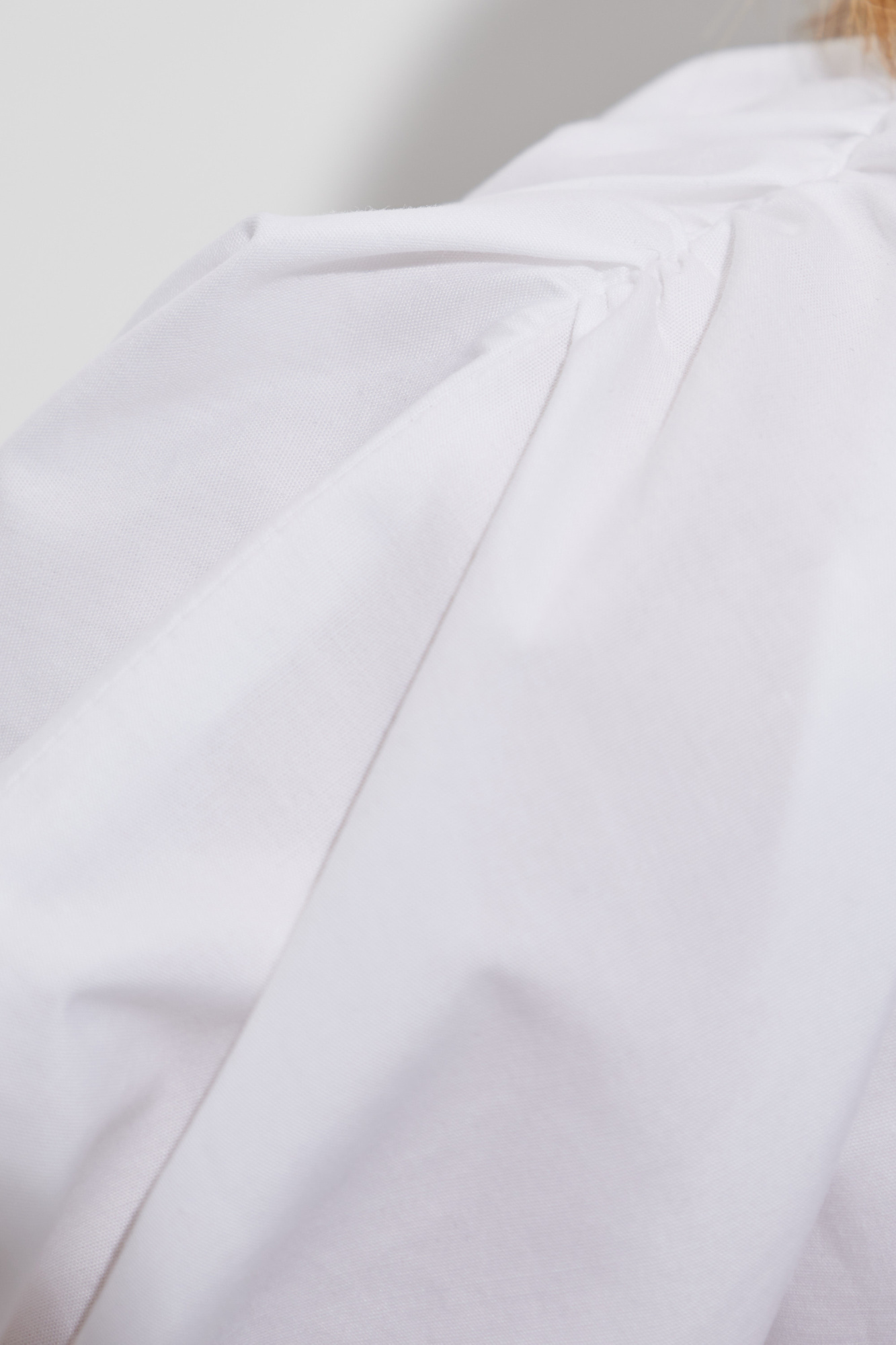 Blumarine Poplin Cropped Shirt In White