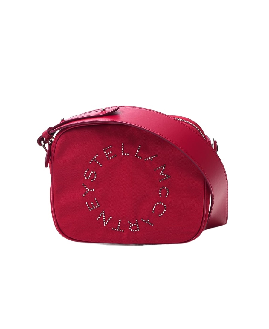 Stella Mccartney Studded-logo Shoulder Bag In Red