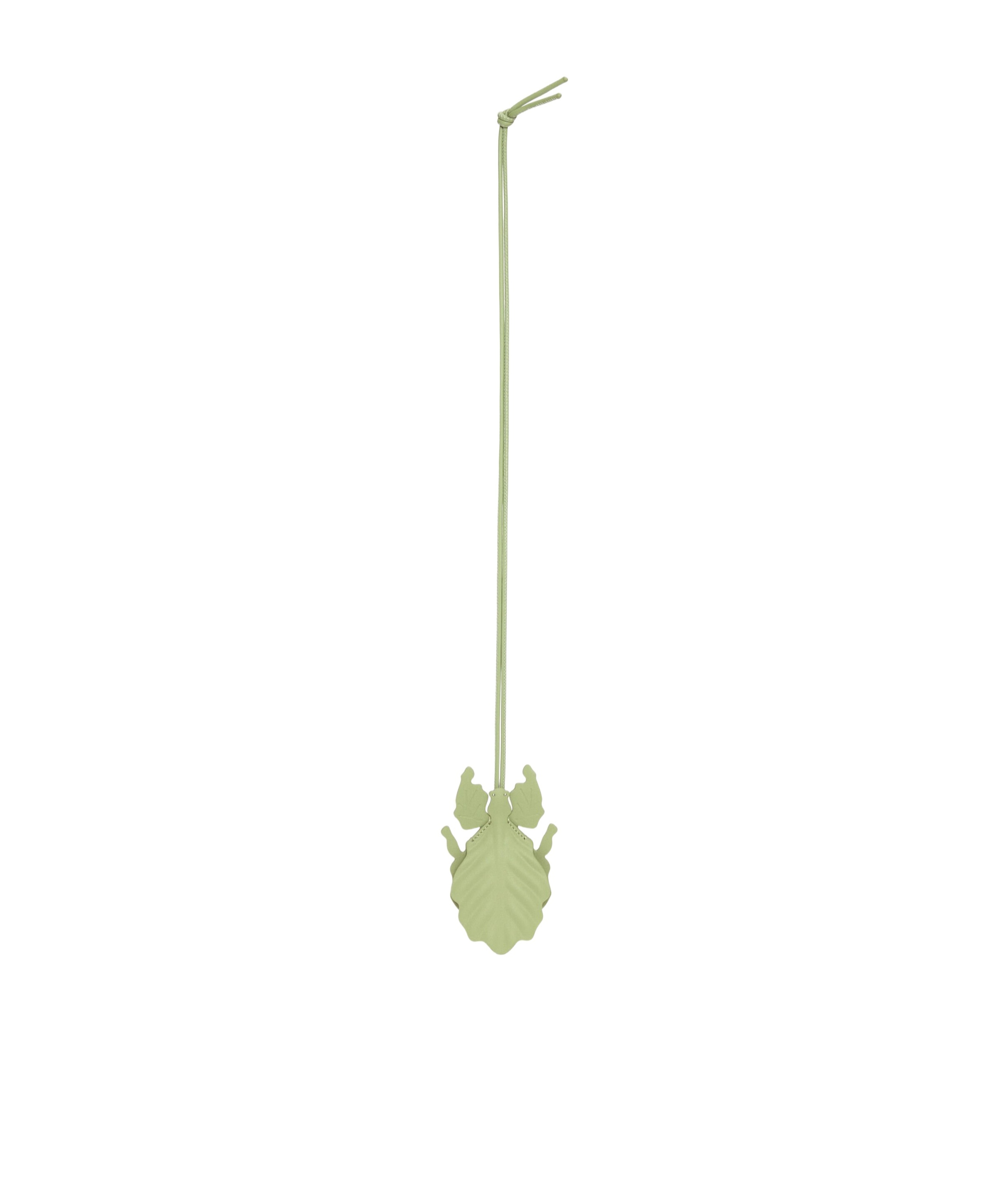 Loewe Classic Calfskin Leaf Insect Key Chain Ornament In Green