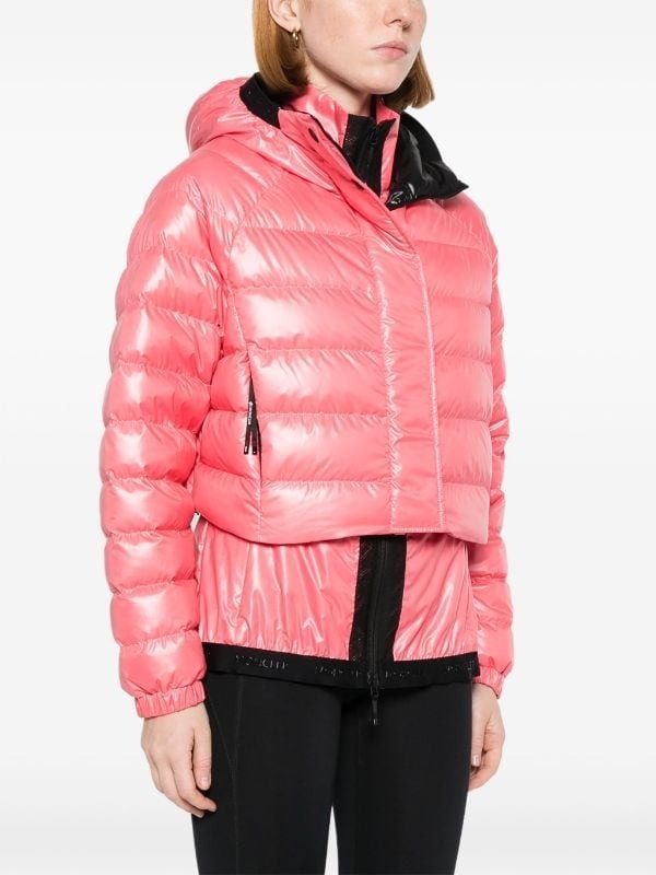 Moncler Quilted Puffer Jacket In Pink
