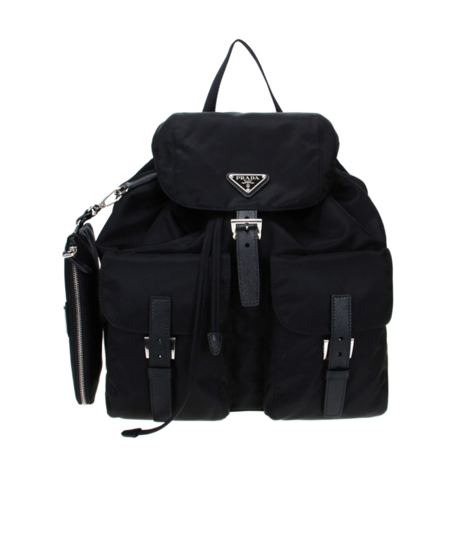 Prada Medium Re-nylon Backpack In Black