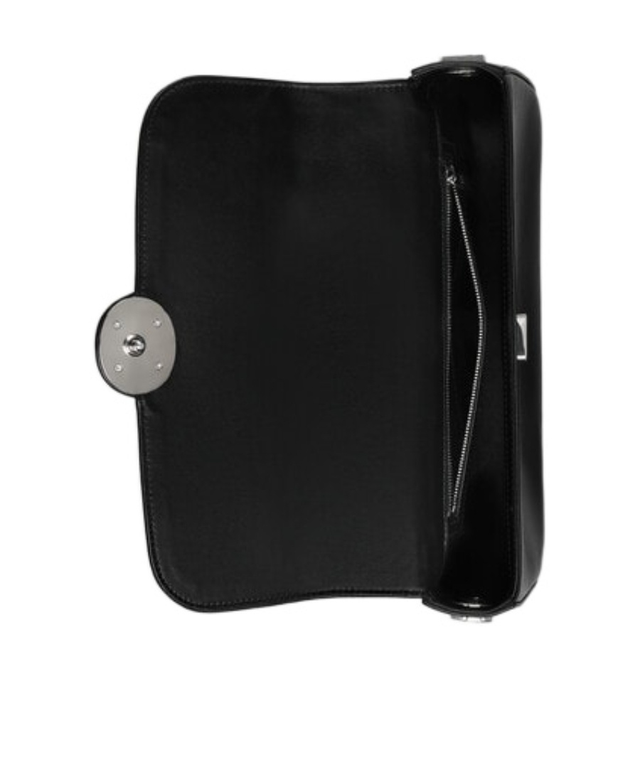 Gucci Foldover-top Leather Shoulder Bag In Black