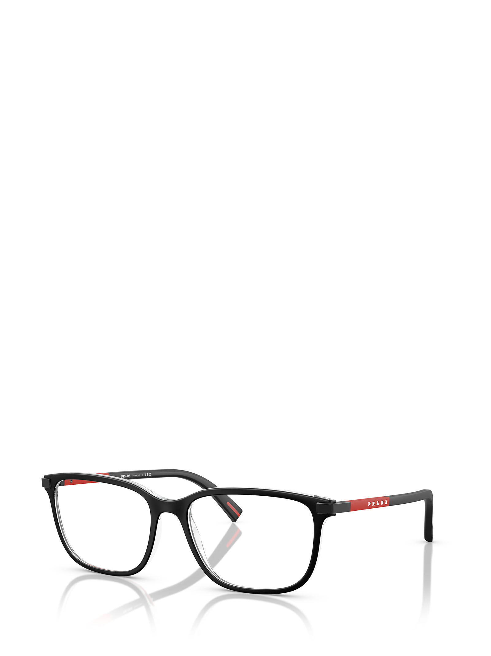 Prada Eyewear Square Frame Glasses In Black