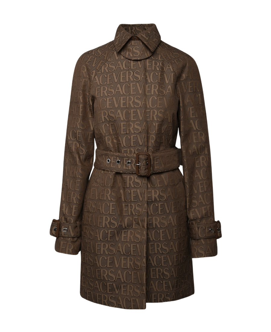 Versace Coats & Jackets In Brown