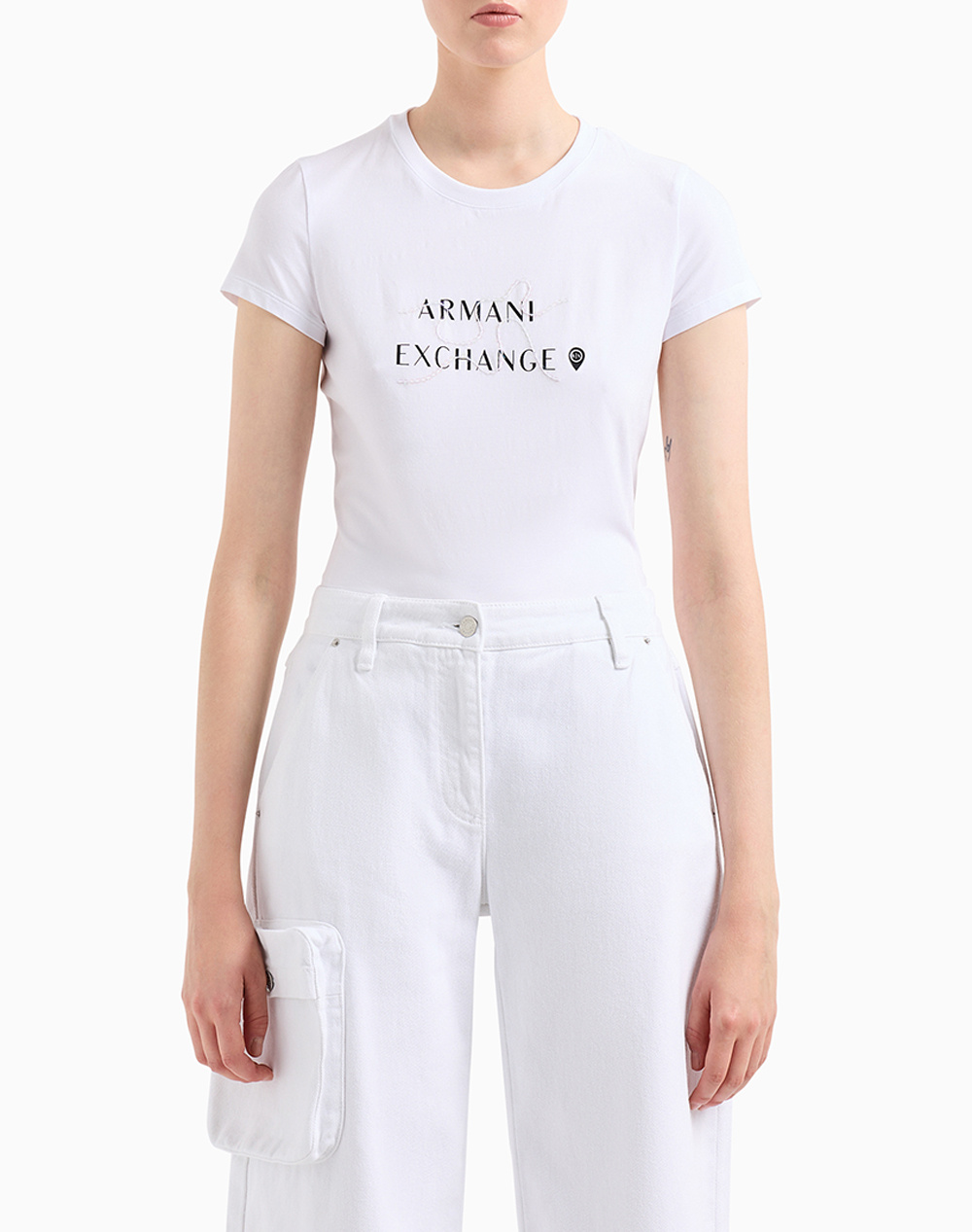 Armani Exchange Short-sleeved T-shirt In Gray