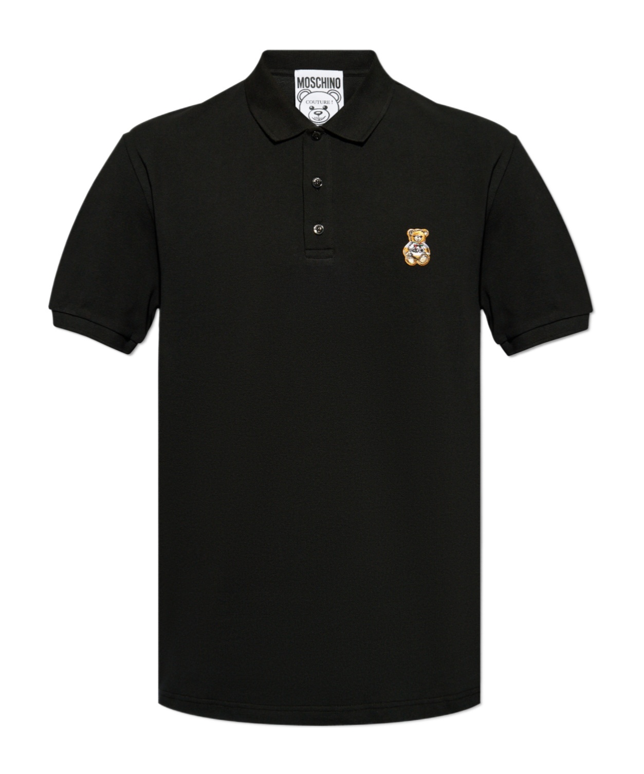 Moschino Short-sleeved Polo Shirt In Black
