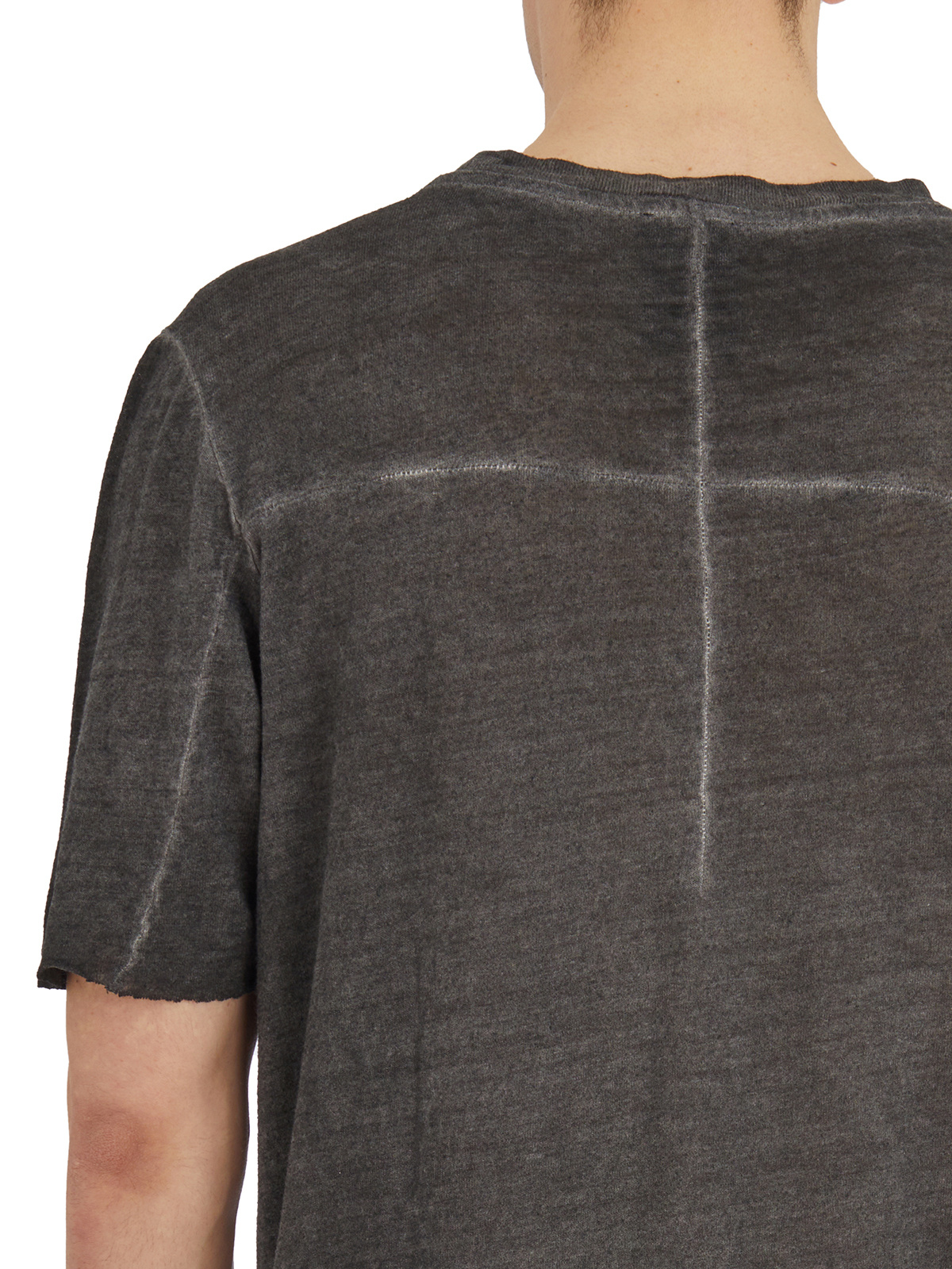 Thom Krom Round Neck Short Sleeve T-shirt In Brown