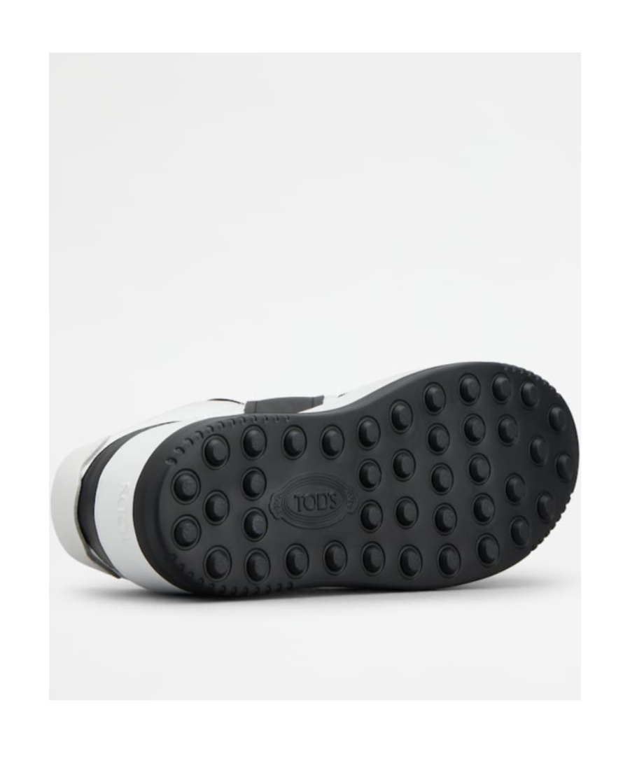 Tod's Logo-debossed Tow-tone Sneakers In White
