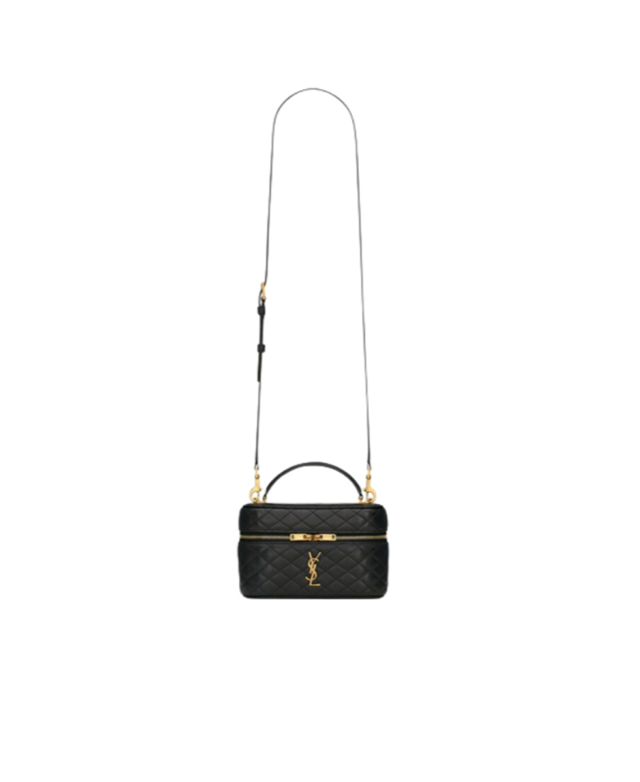 Saint Laurent Gaby Logo Shoulder Bag In Black