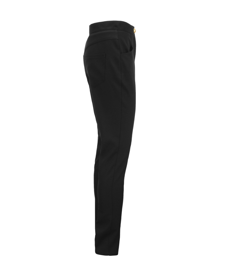 Balmain Button-detail Slim-fit Trousers In Black