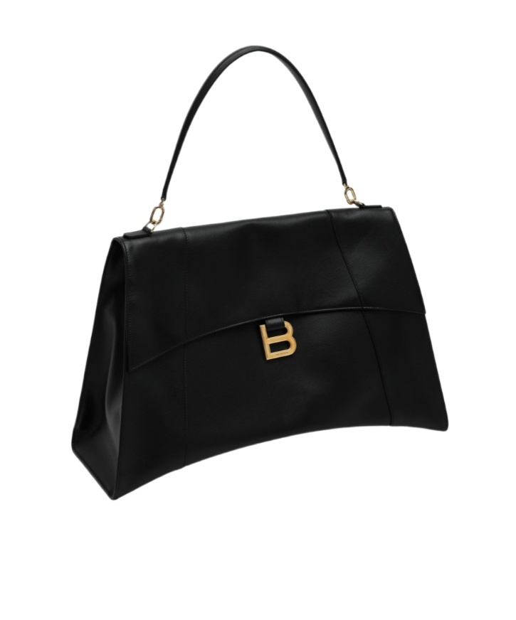 Balenciaga Top Handle Shoulder Bags With Gold-tone Hardware In Black