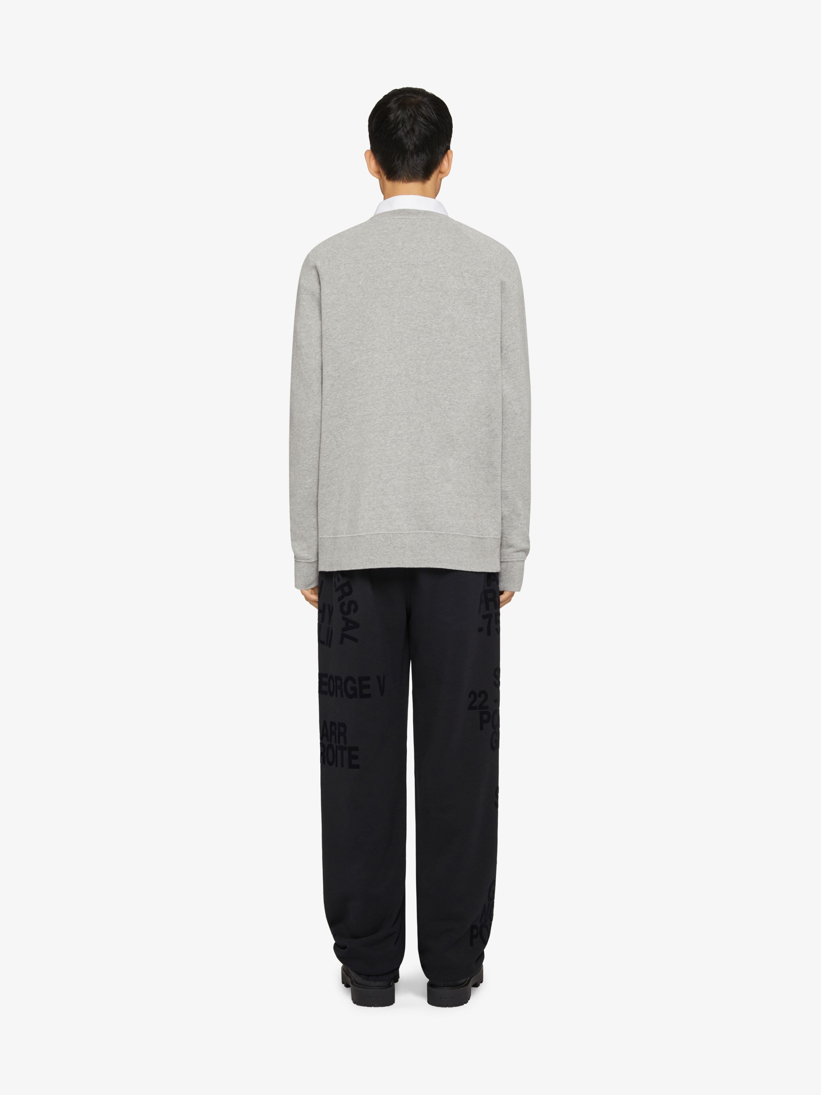 Givenchy Crest Slim Fit Sweatshirt In Fleece In Gray