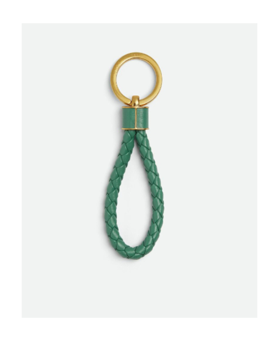 Shop Bottega Veneta Weave A Key Chain In Green