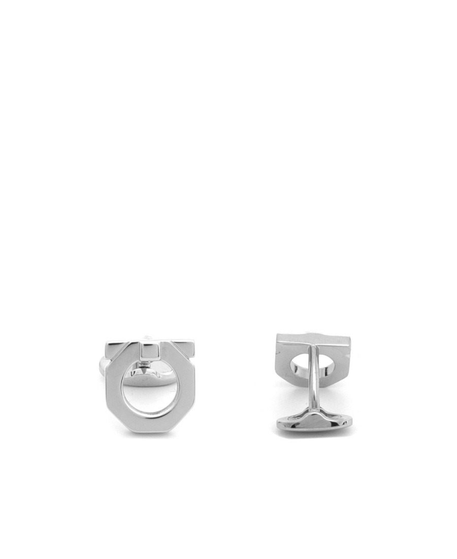 Ferragamo Horse Bit Cuff Buckle In Gray