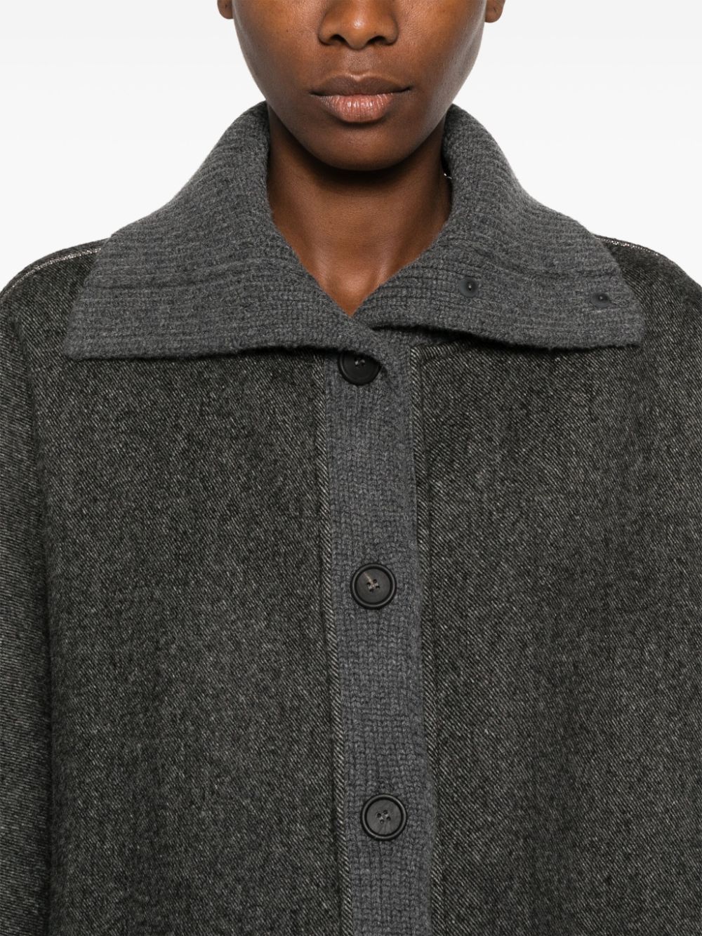 Fabiana Filippi Coats Grey In Black