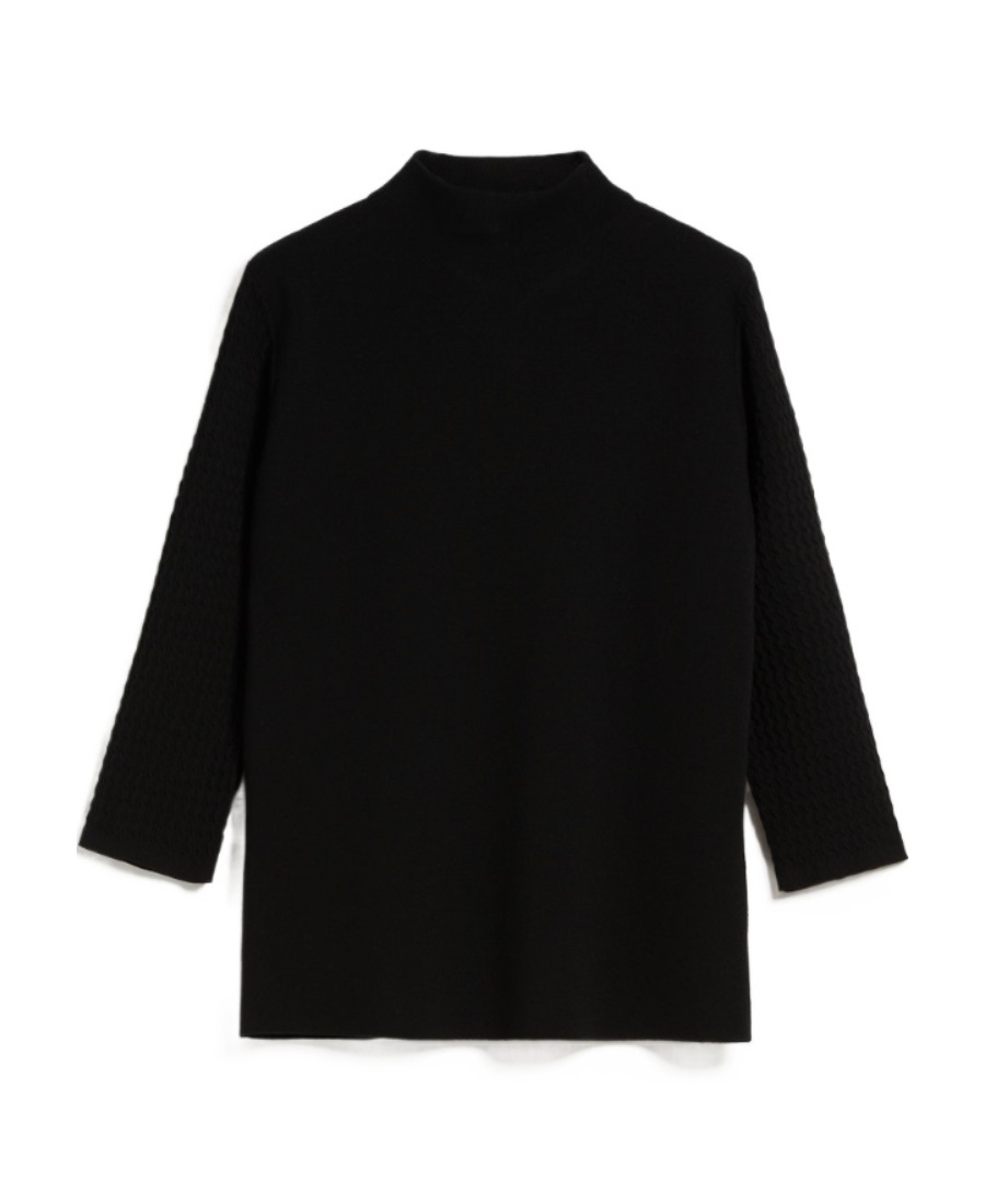 Max Mara Twisted Knitted Sweater In Black