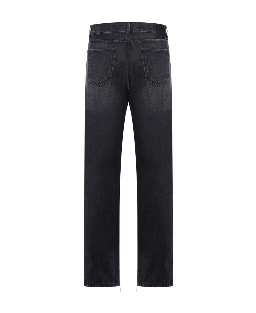 Off-white Regular Jeans With Tapered Cut In Black