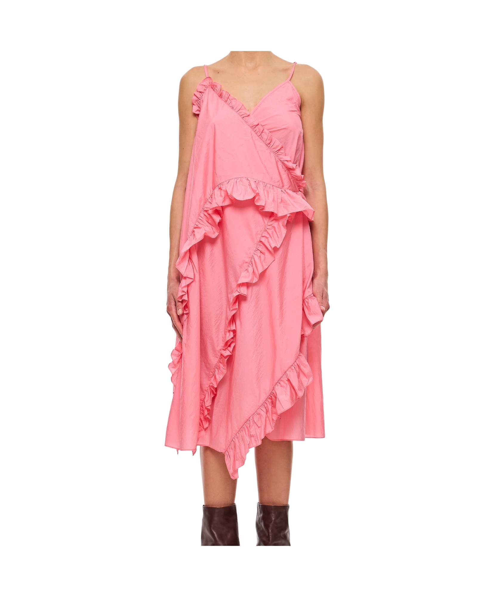 Cecilie Bahnsen Amilia Dress Shiki Light Taffeta Sorbet In Rose