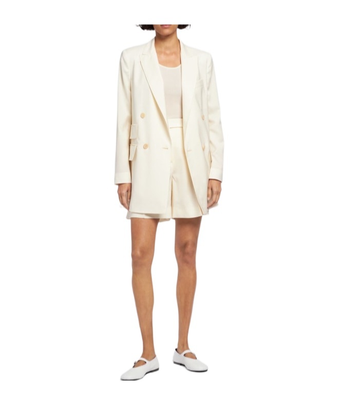 Max Mara Double-breasted Blazer In White