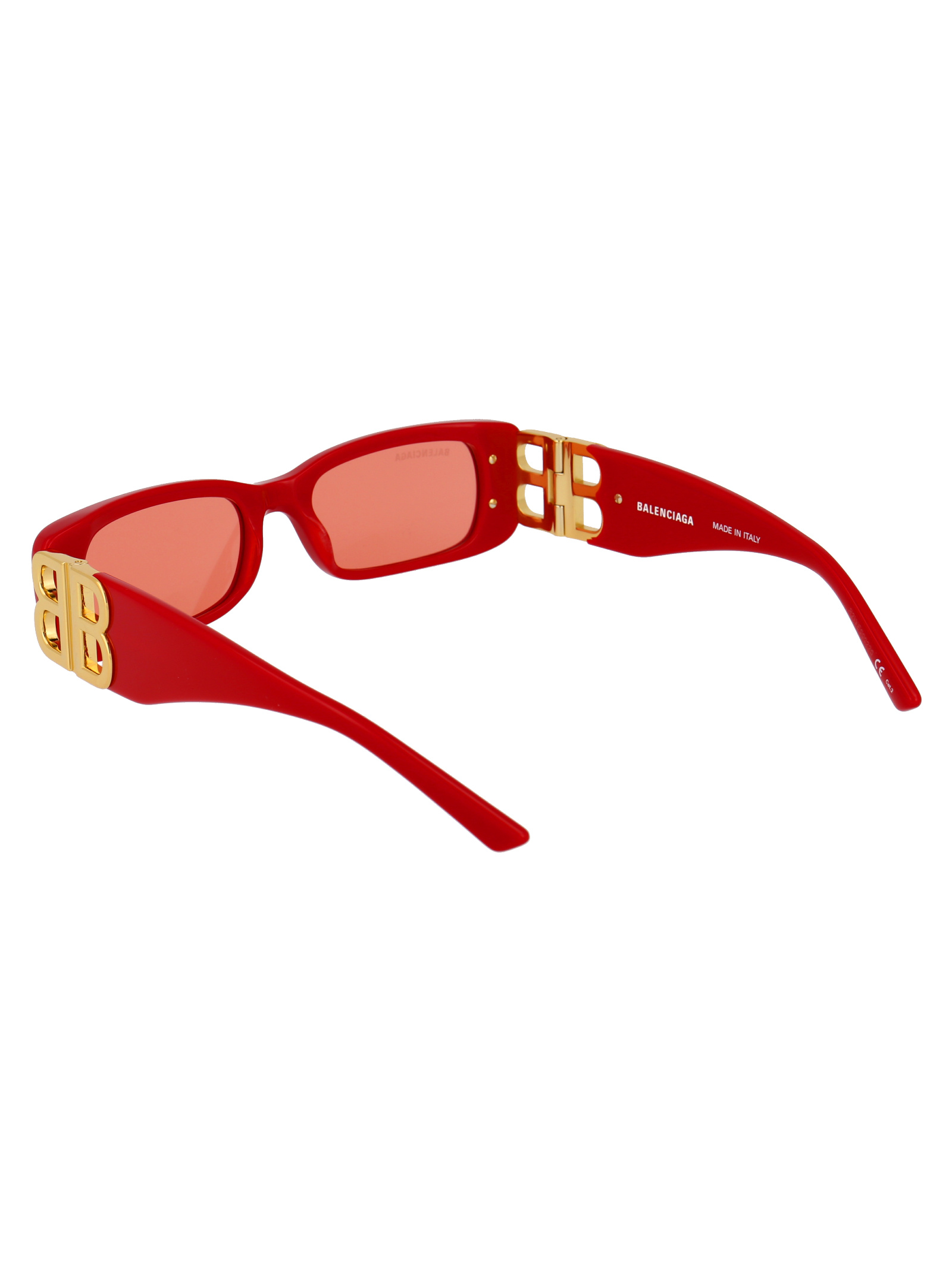 Balenciaga Acetate Red Sunglasses In Red