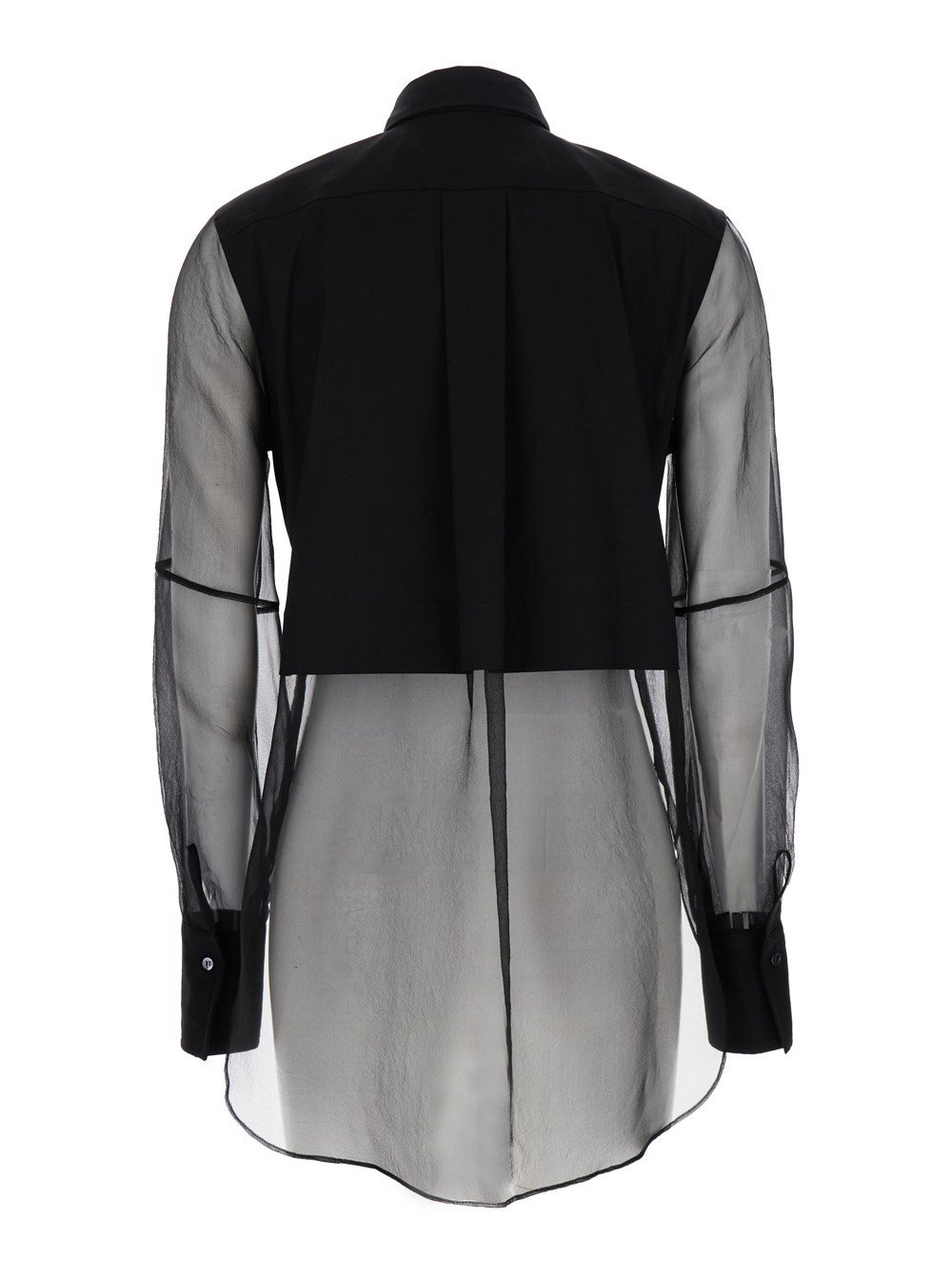 Shop Brunello Cucinelli Semi-sheer Button-up Shirt In Black