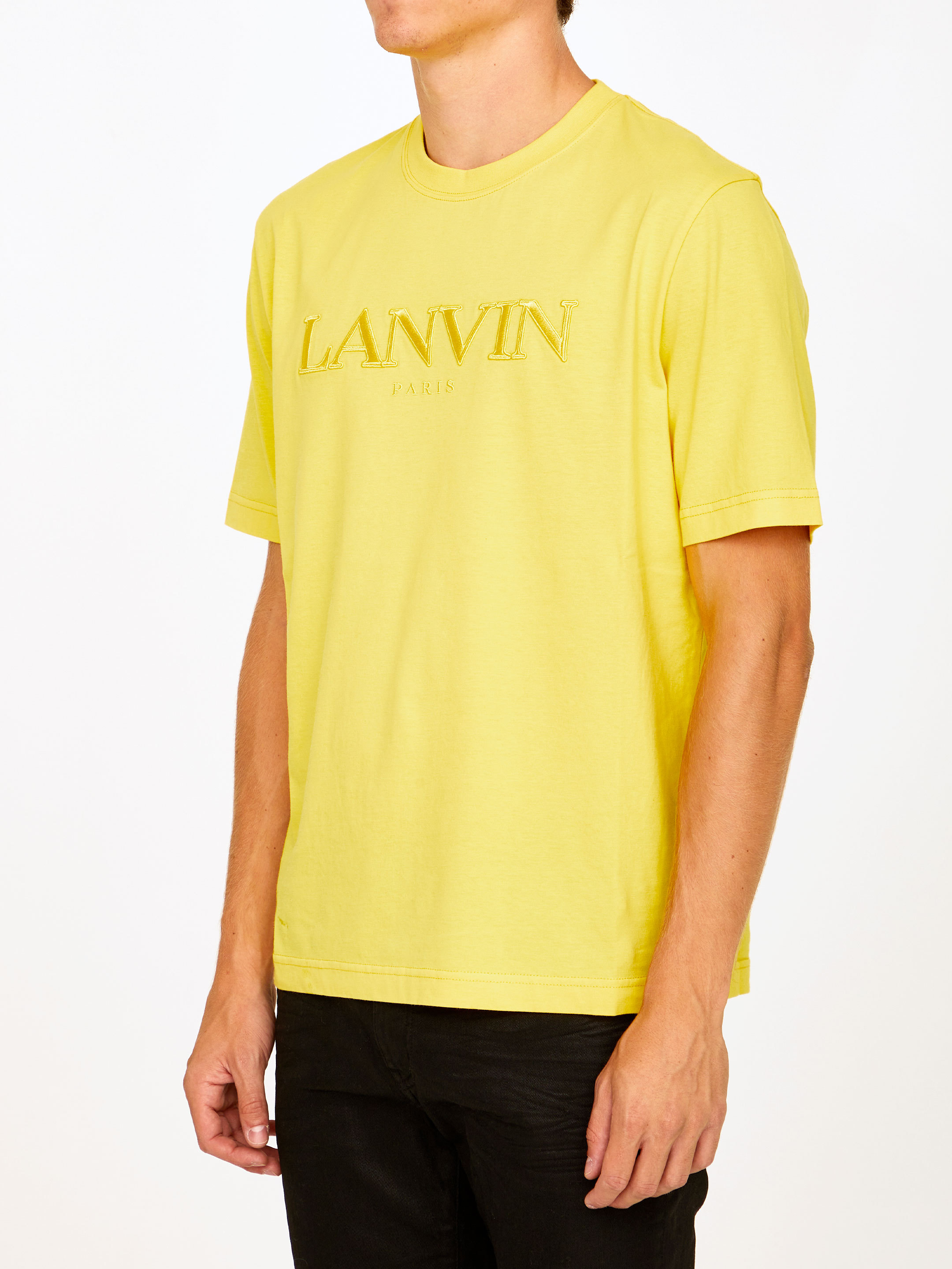 Lanvin Logo Details Short-sleeved T-shirt In Yellow