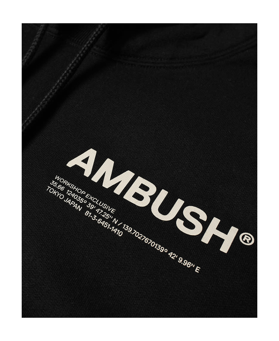 Ambush Logo-print Drop-shoulder Sweatshirt In Black