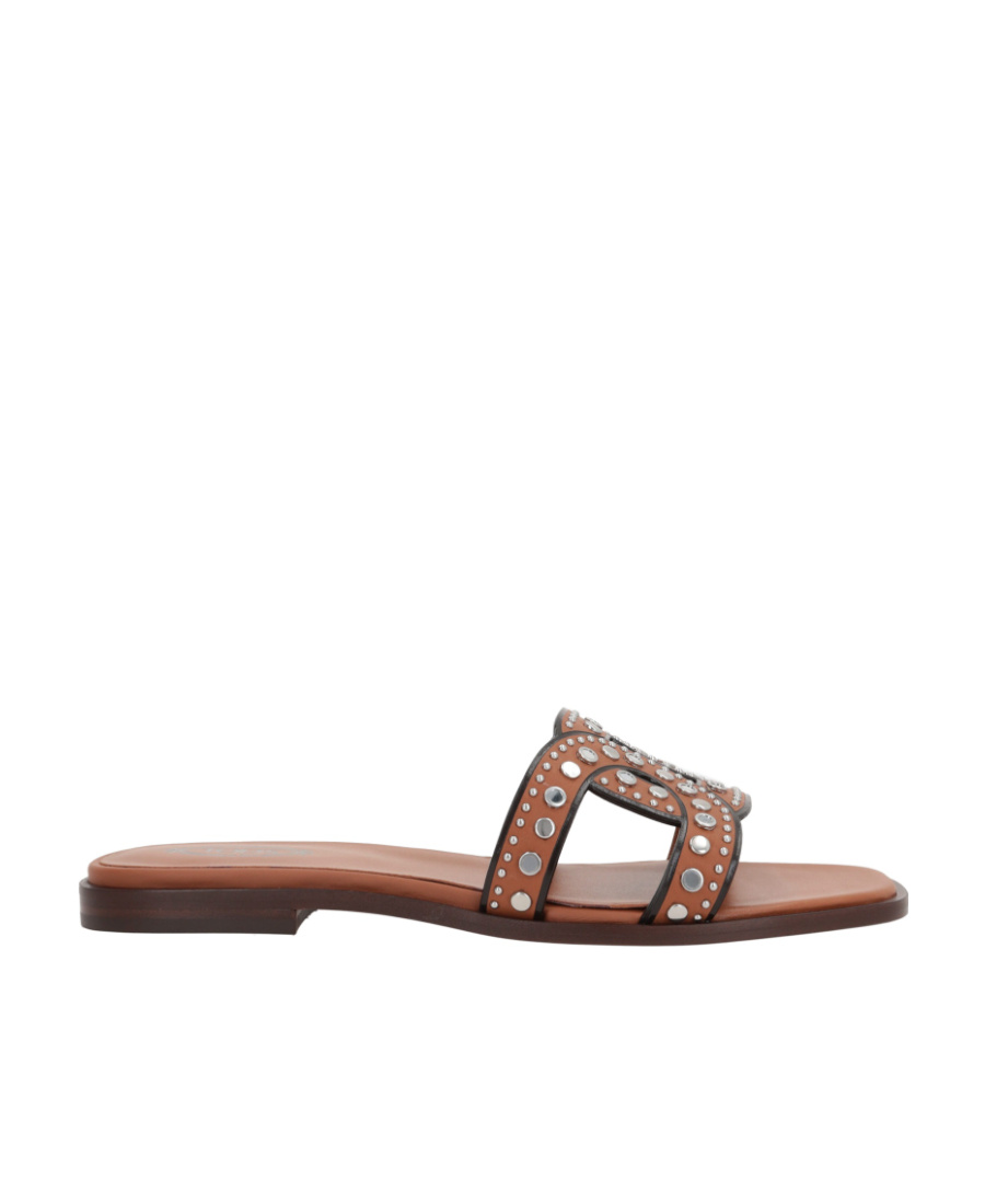 Tod's Women's Maxi Catena Stud Embellished Sandals In Brown