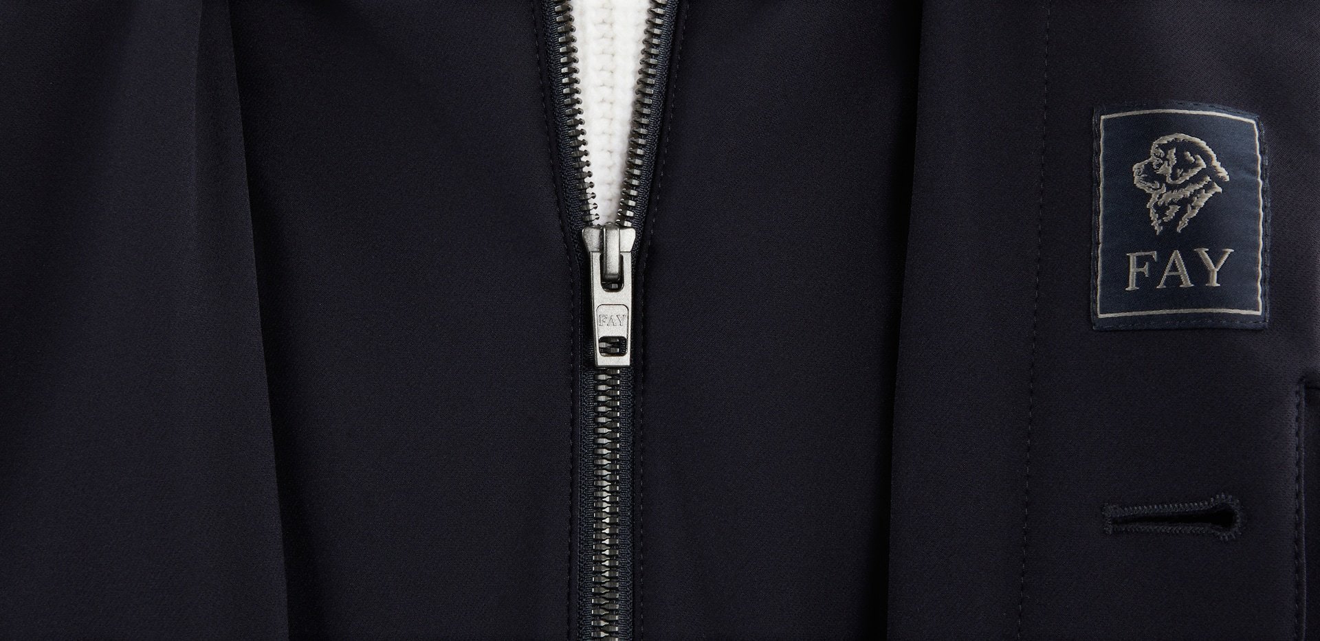 Fay Morning Coat In Technical Poplin In Black