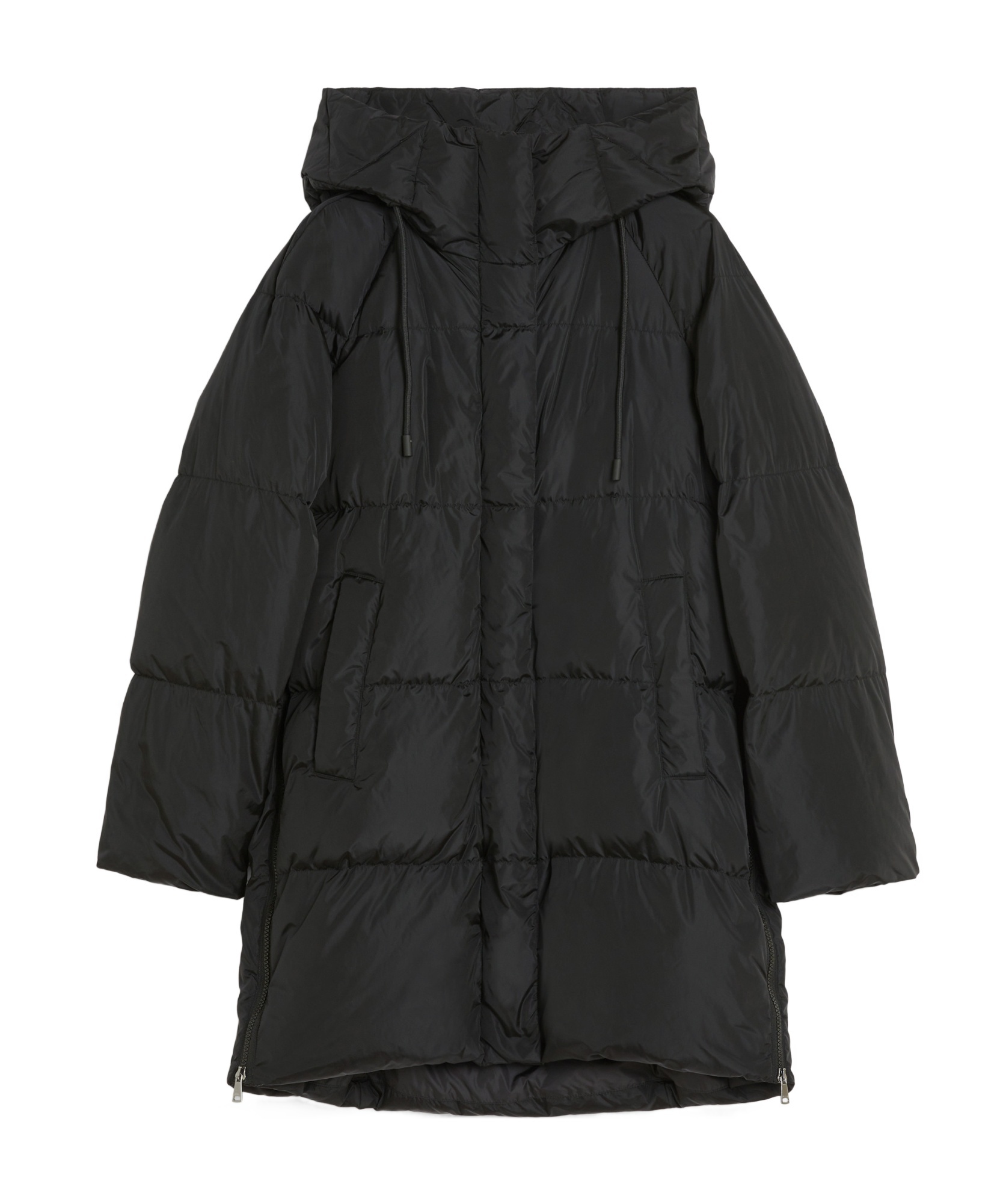 Weekend Max Mara Long-sleeved Parka Coat In Black