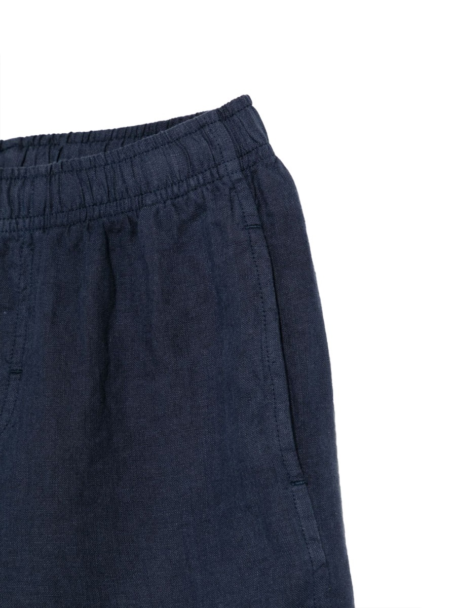 Il Gufo Linen Shorts Set In Blue
