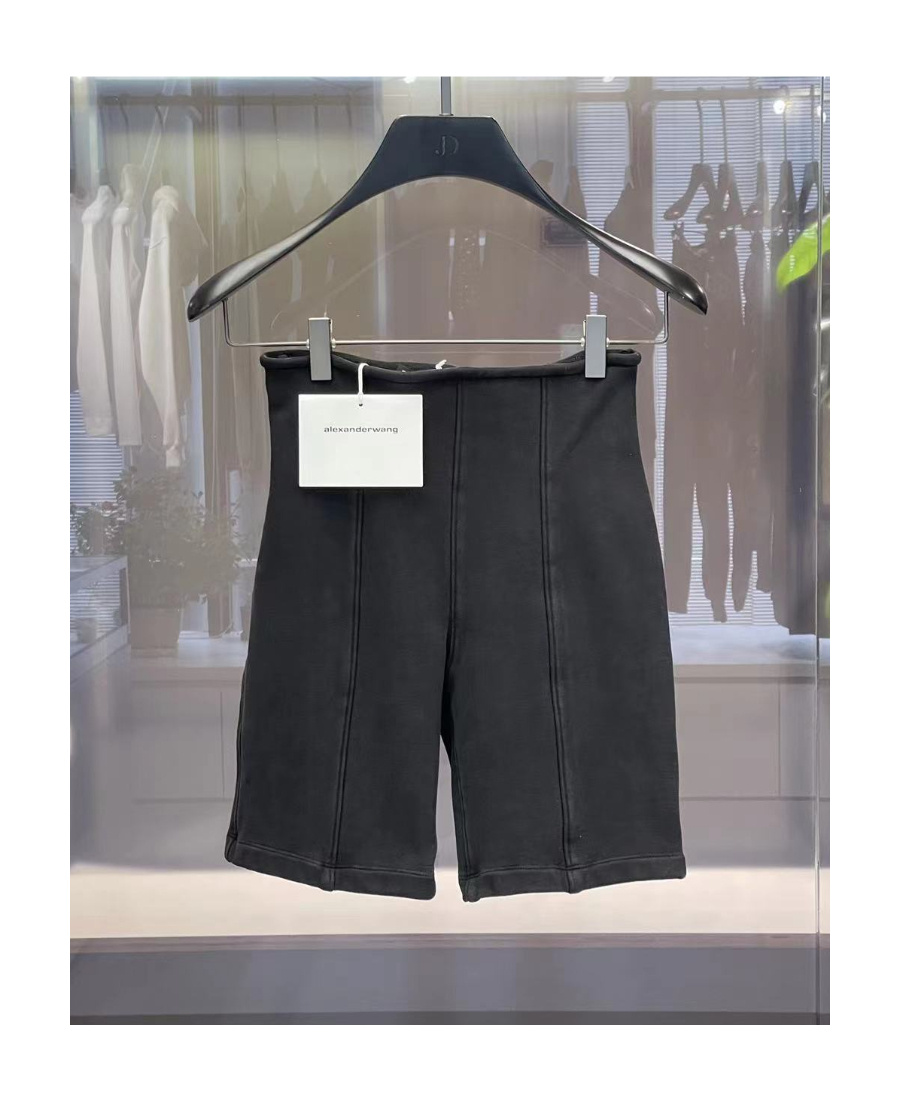Alexander Wang High-waist Cycling Shorts In Black