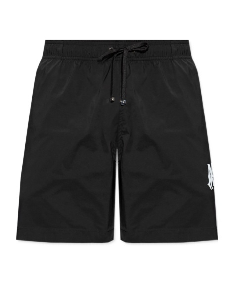 Amiri Logo Nylon Swim Shorts In Black